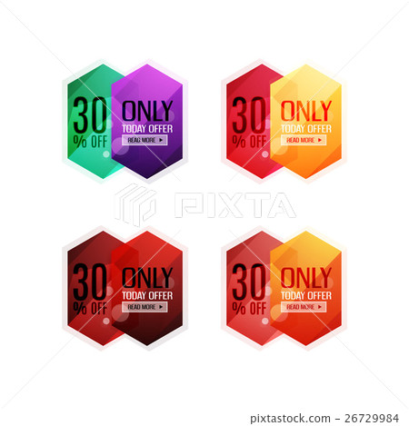Vector abstract geometric sale labels Vector abstract geometric sale labels 26729984
