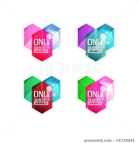 Vector abstract geometric sale labels Vector abstract geometric sale labels 26729985