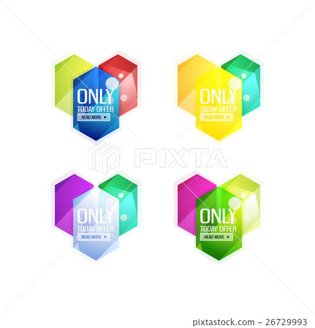 Vector abstract geometric sale labels 26729993