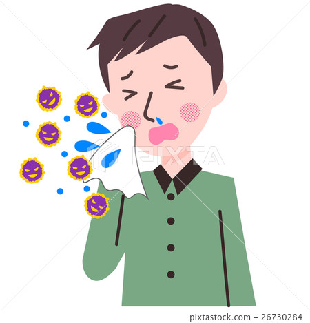 A man who sneezes 26730284
