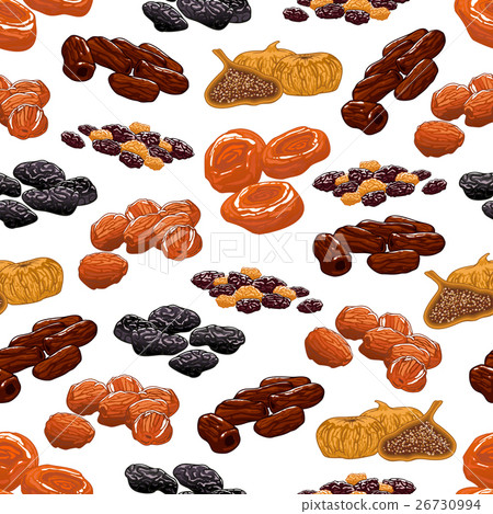 Dried fruit seamless pattern background 26730994