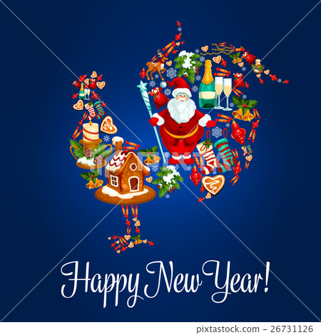 Chinese New Year rooster greeting card Chinese New Year rooster greeting card 26731126