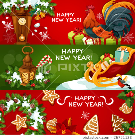 Happy New Year holiday banners Happy New Year holiday banners 26731128