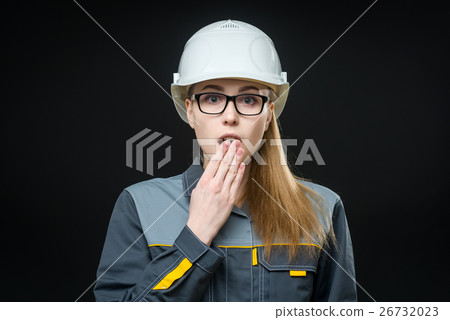 portrait of a female worker portrait of a female worker 26732023