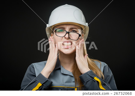 portrait of a female worker portrait of a female worker 26732068