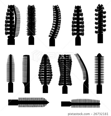 Makeup Brush for Eyelashes Isolated on white 26732181