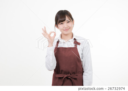 A woman in an apron 26732974
