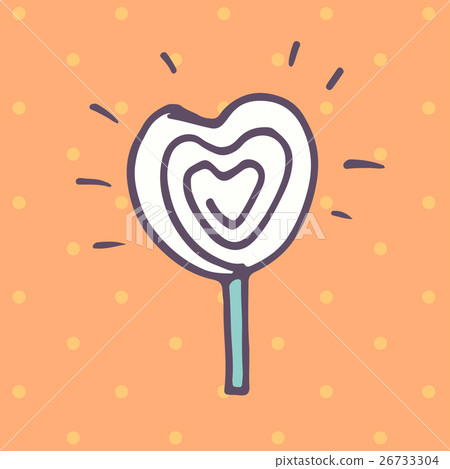 Valentines Day lollipop flat icon Valentines Day lollipop flat icon 26733304