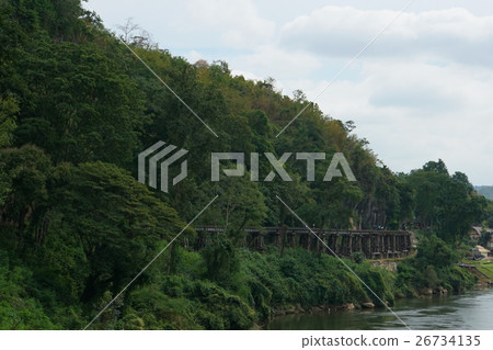 “Kanchanaburi的緬甸鐵路”北碧，泰國 26734135