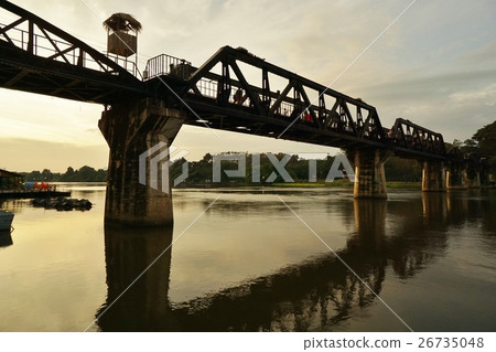 The Bridge over River Kwai in Kanchanaburi, Thailand 26735048