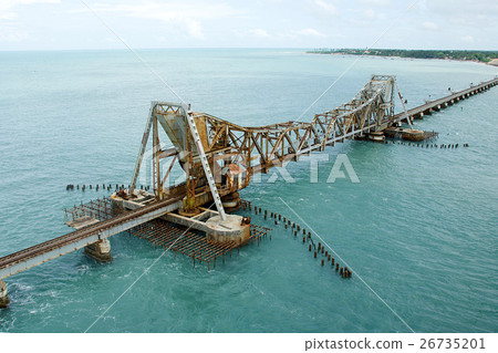 Split Railway Bridge at Pamban Split Railway Bridge at Pamban 26735201