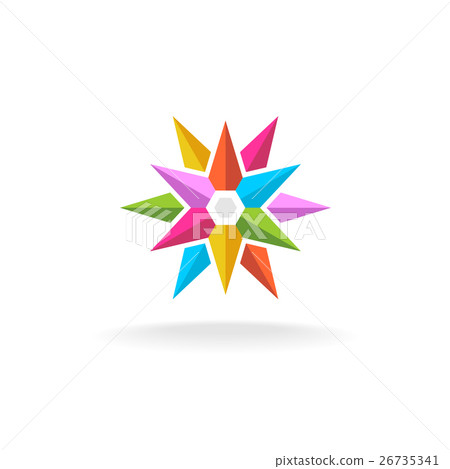 Colorful star logo 26735341