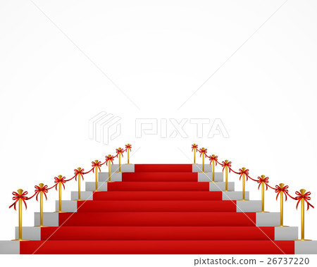 Red carpet and stairs for VIP persons. Vector Red carpet and stairs for VIP persons. Vector 26737220