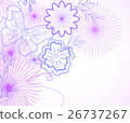Hand-drawn flowers and butterfly. Vector 26737267