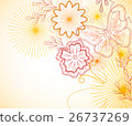 Hand-Drawn floral ornament. Vector 26737269