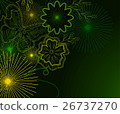 Hand-Drawn Flower and butterfly. Vector 26737270