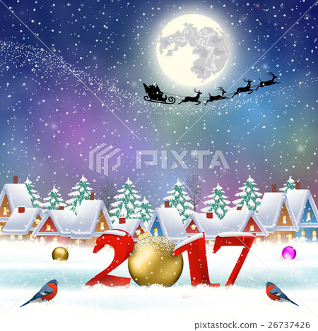 Christmas winter city street Christmas winter city street 26737426