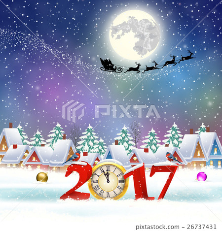 Christmas winter city street Christmas winter city street 26737431