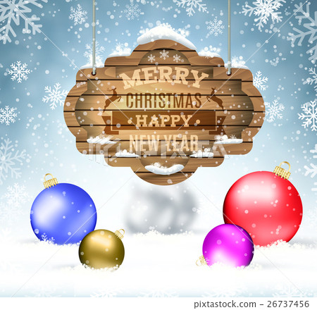 Winter background with presents. . 26737456
