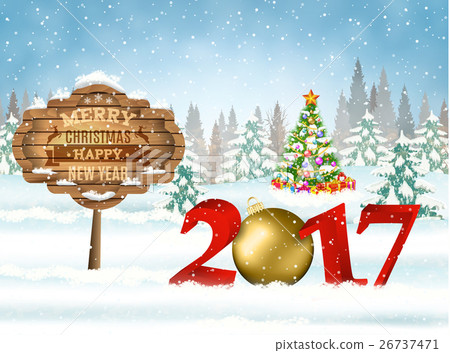 Christmas card with ball 26737471