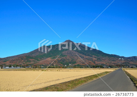 筑波山和冬季的鄉村很好 26738773