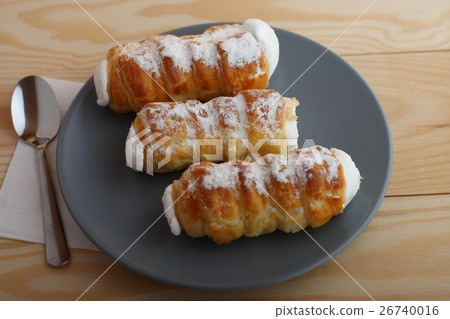 Sweet tubes filled egg white, Czech confection Sweet tubes filled egg white, Czech confection 26740016