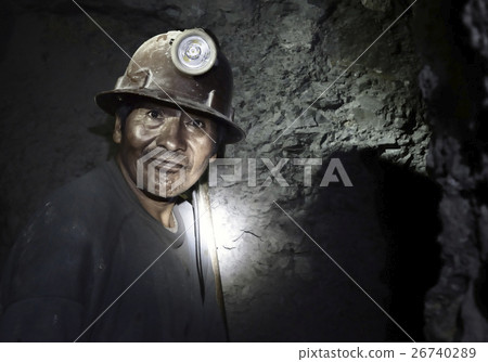miner inside Cerro Rico silver mine,Potosi,Bolivia miner inside Cerro Rico silver mine,Potosi,Bolivia 26740289