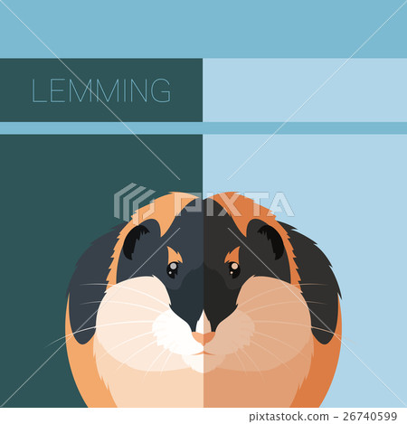 Lemming flat postcard Lemming flat postcard 26740599