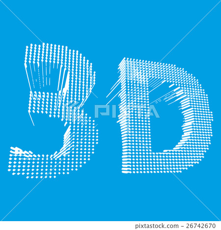 inscription-3D. illustration of 3D word. Vector inscription-3D. illustration of 3D word. Vector 26742670