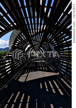 Landscape bridge silhouette Landscape bridge silhouette 26742671