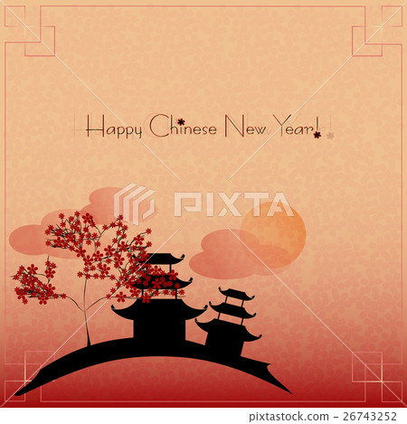 Holiday greeting postcard to Chinese New Year Holiday greeting postcard to Chinese New Year 26743252