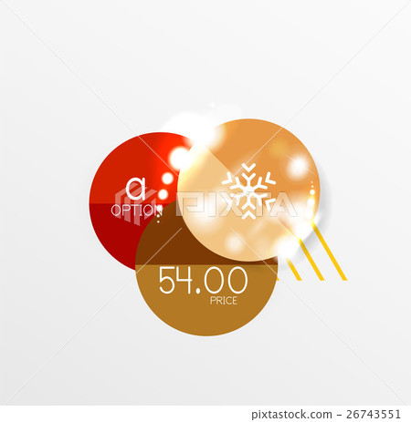 Christmas or New Year promo labels and stickers 26743551