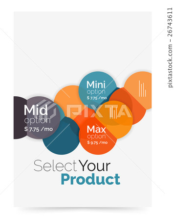 Circle business brochure template with options Circle business brochure template with options 26743611