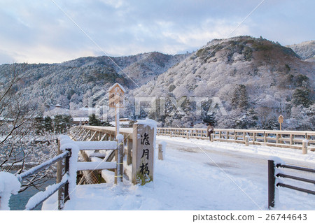 Kyoto Arashiyama · Snow Togetsu Bridge 26744643