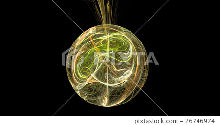 Yellow christmas ball abstract background 26746974