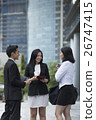 Asian Business people talking outside. 26747415