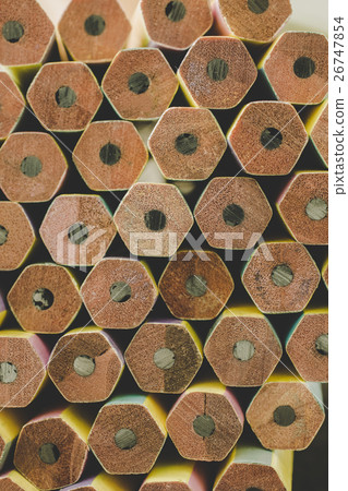 Stack of new pencils background and texture . Stack of new pencils background and texture . 26747854