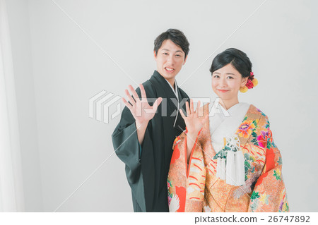japanese clothing, bridal couple, bride and groom 26747892