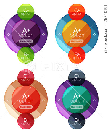 Set of round option diagram template for your data - Stock Illustration ...