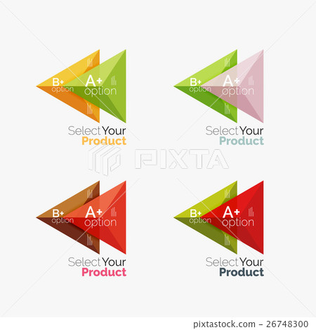 Set of triangle geometric business infographic Set of triangle geometric business infographic 26748300