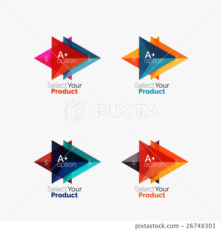 Set of triangle geometric business infographic Set of triangle geometric business infographic 26748301