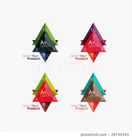 Set of triangle geometric business infographic 26748303
