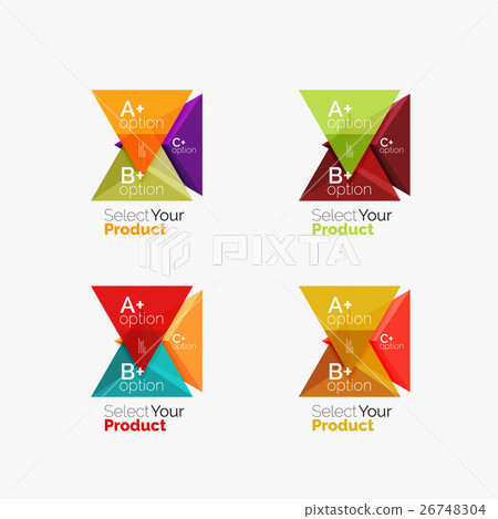Set of triangle geometric business infographic Set of triangle geometric business infographic 26748304