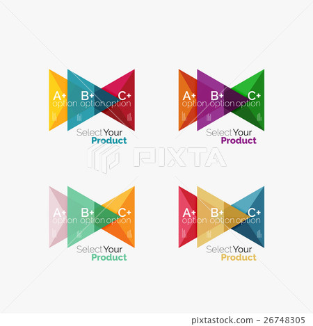 Set of triangle geometric business infographic Set of triangle geometric business infographic 26748305