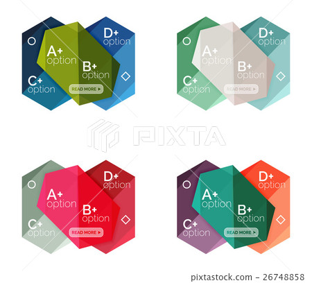 Geometric option infographic templates 26748858