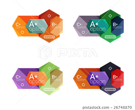 Geometric option infographic templates 26748870