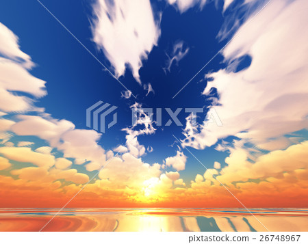 Wind and clouds with the sea 26748967