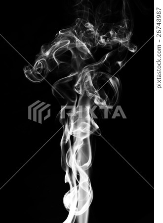 White smoke on black background 26748987