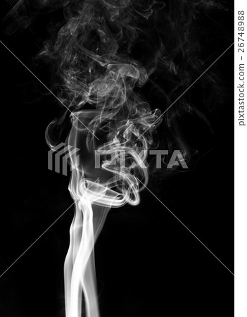 White smoke on black background 26748988