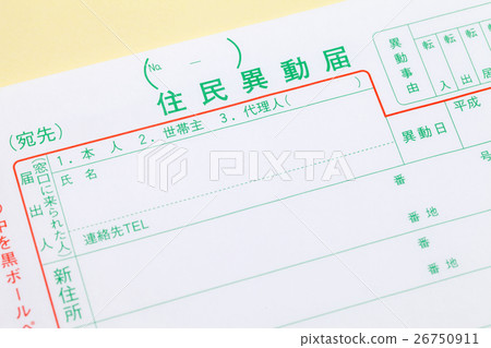 Notification of change of resident card 26750911